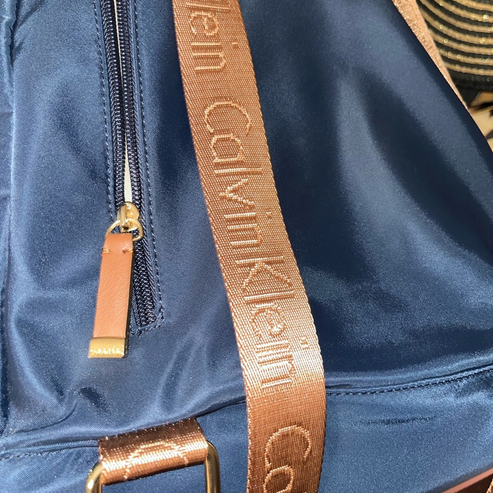 Calvin Klein navy blue and cognac nylon backpack - Picture 15 of 16